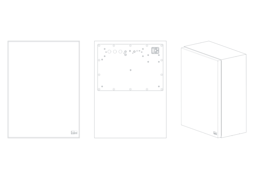 Schematic representation of the Lyngdorf BW-2 woofer in various projections