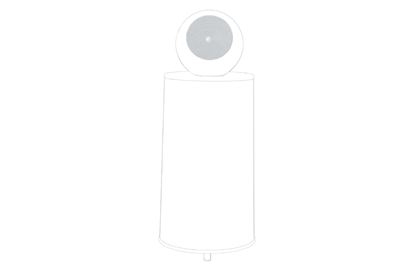 Schematic stylised hatchwork image of the Gradient R-5A loudspeaker