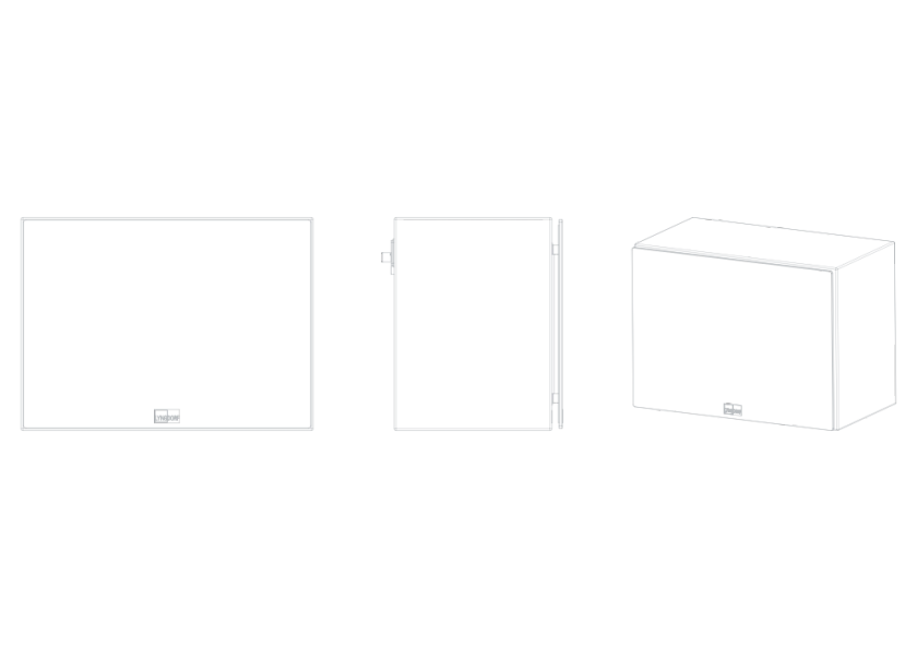 Schematic representation of the Lyngdorf BW-3 woofer in various projections